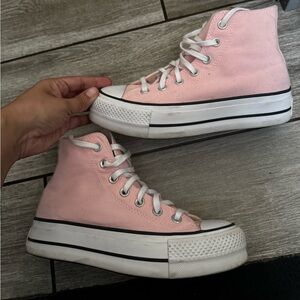 Pink Platform converse high top